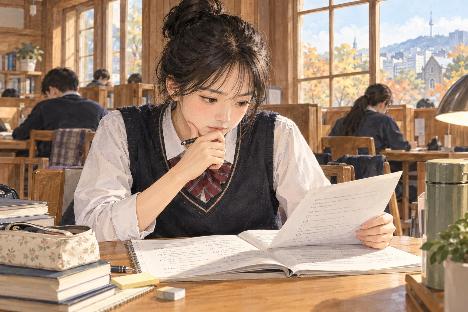 부정 발문을 검산하는 학생